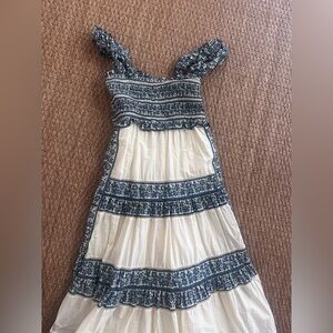 Sea New York Blue and White Maxi Dress